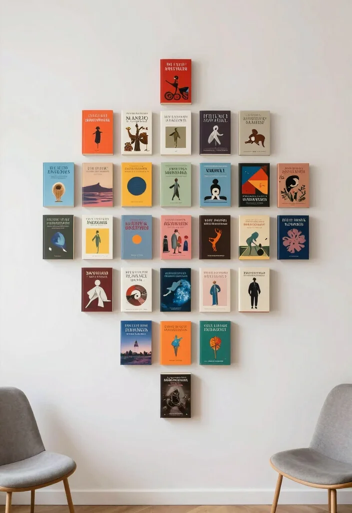16 Living Room Bookshelf Ideas That Elevate Your Decor - 12. Wall-Mounted Book Displays 1