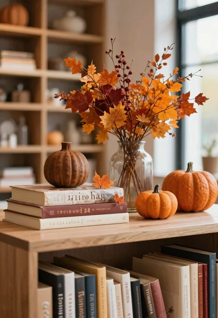 16 Living Room Bookshelf Ideas That Elevate Your Decor - 16. Seasonal Decor Rotations 1