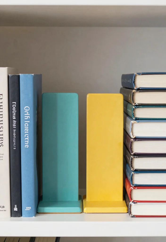 16 Room Decor Bookshelf Ideas That Show Personality - 12. Use Decorative Bookends 1