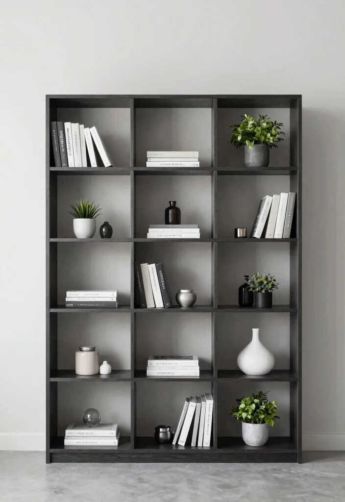 16 Room Decor Bookshelf Ideas That Show Personality - 4. Open Shelving with a Minimalist Flair 1