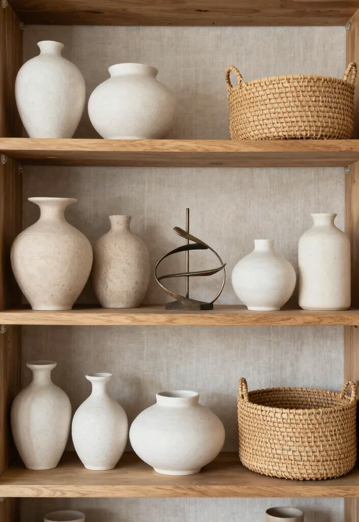 16 Room Decor Bookshelf Ideas That Show Personality - 6. Layered Textures for Depth 1