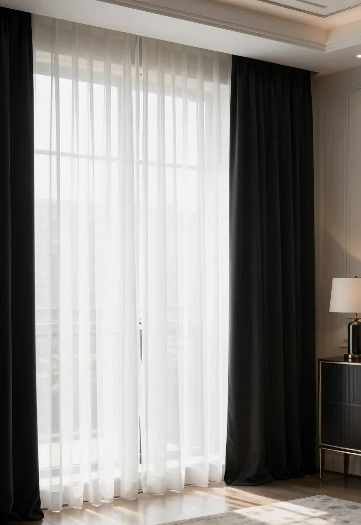 16 Sheer Curtains With Blackout Curtains Ideas That Layer Beautifully - 16. Timeless Elegance with Classic Whites 1