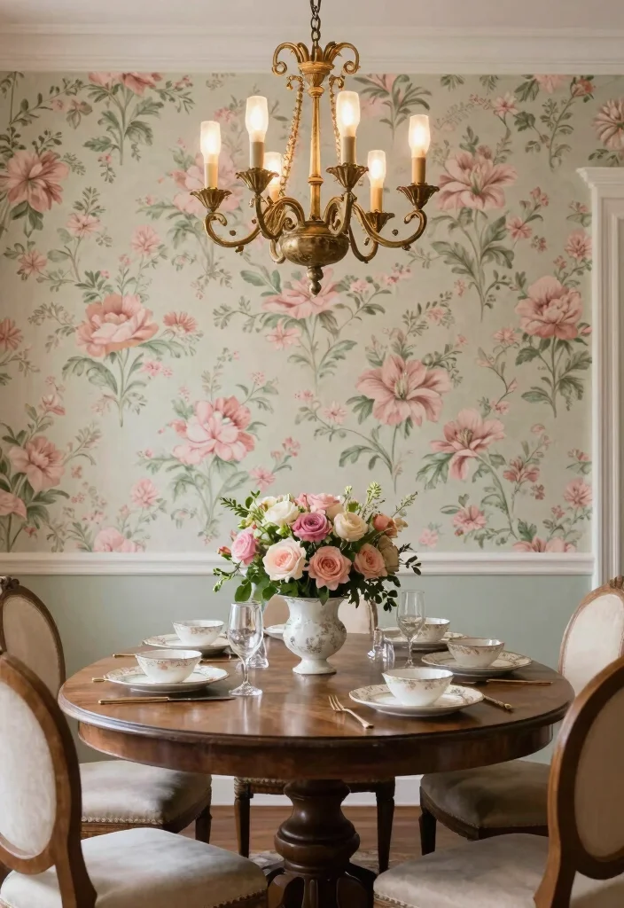 16 Wallpaper for Wall Ideas That Transform Any Room - 6. Antique Floral Prints 1
