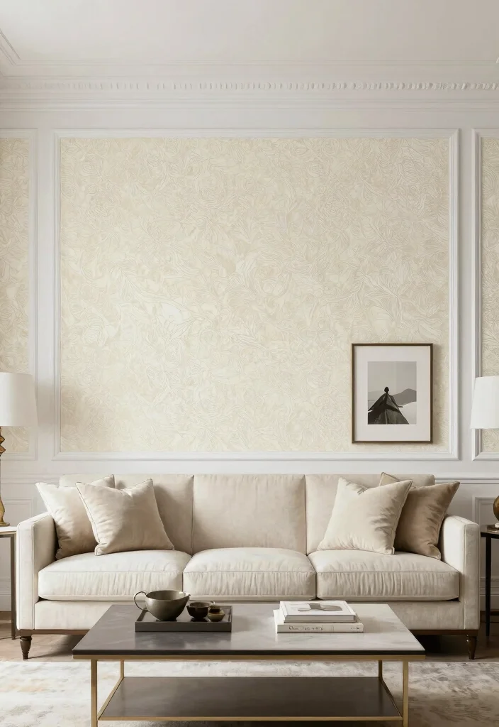 16 Wallpaper in Wall Moulding Ideas That Look Luxe - 12. Elegant Textured Walls 1