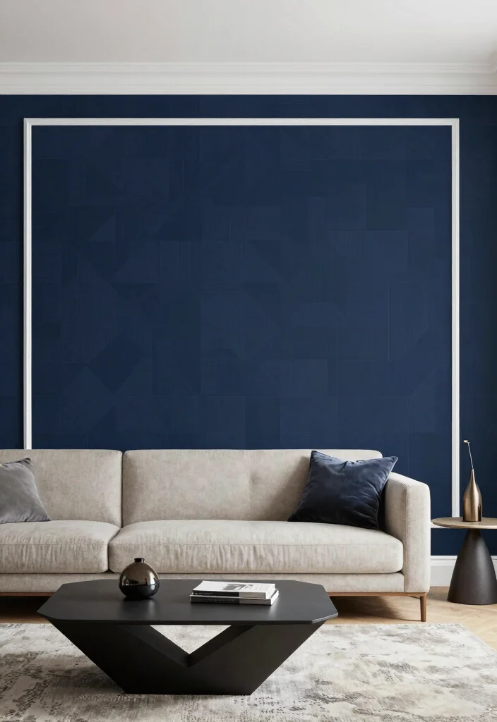 16 Wallpaper in Wall Moulding Ideas That Look Luxe - 3. Geometric Glam 1