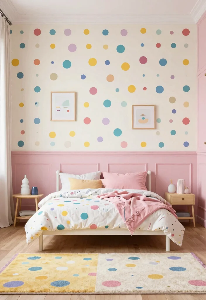 16 Wallpaper in Wall Moulding Ideas That Look Luxe - 8. Whimsical Patterns 1