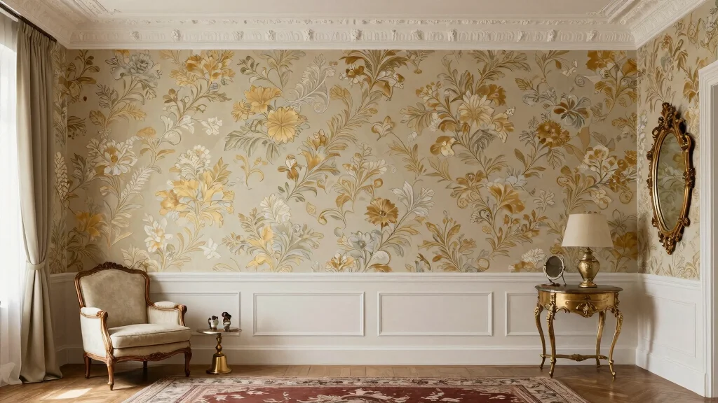 16 Wallpaper in Wall Moulding Ideas That Look Luxe