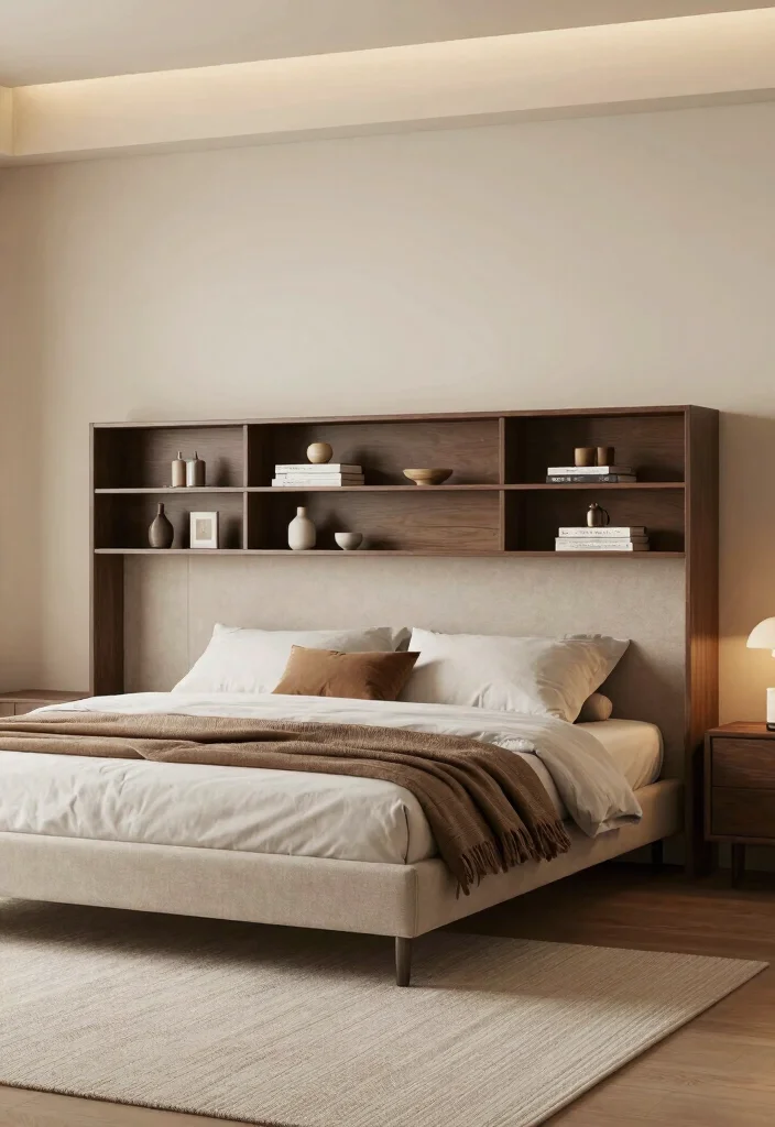 17 Bed With Bookshelf Ideas That Save Space Smartly - 15. Bed with Under-Headboard Storage 1