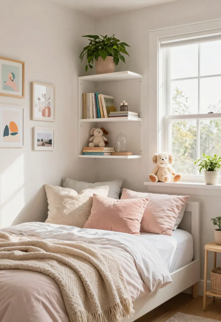 17 Bed With Bookshelf Ideas That Save Space Smartly - 4. Corner Bed with Built-in Shelving 1