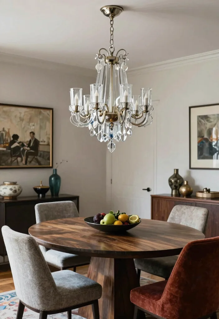 17 Glass Chandelier Dining Room Ideas With Luxe Shine - 14. Custom Creations for Unique Spaces 1