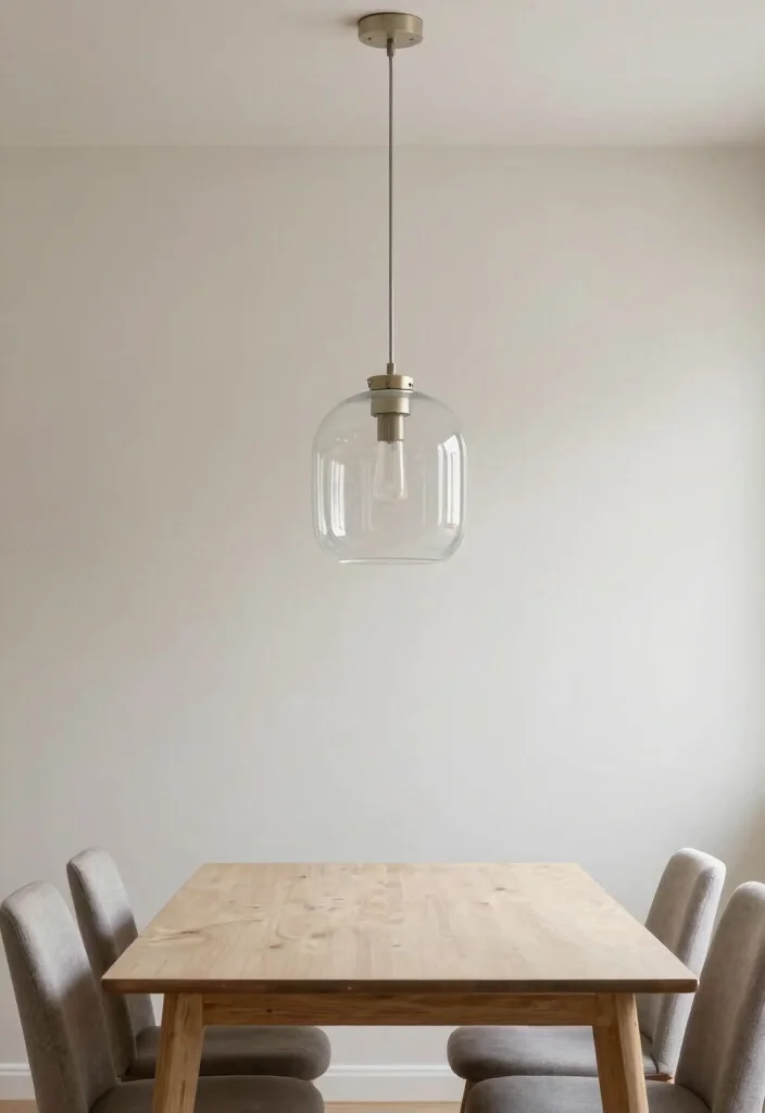 17 Glass Chandelier Dining Room Ideas With Luxe Shine - 17. Elegant Simplicity with Single Pendants 1