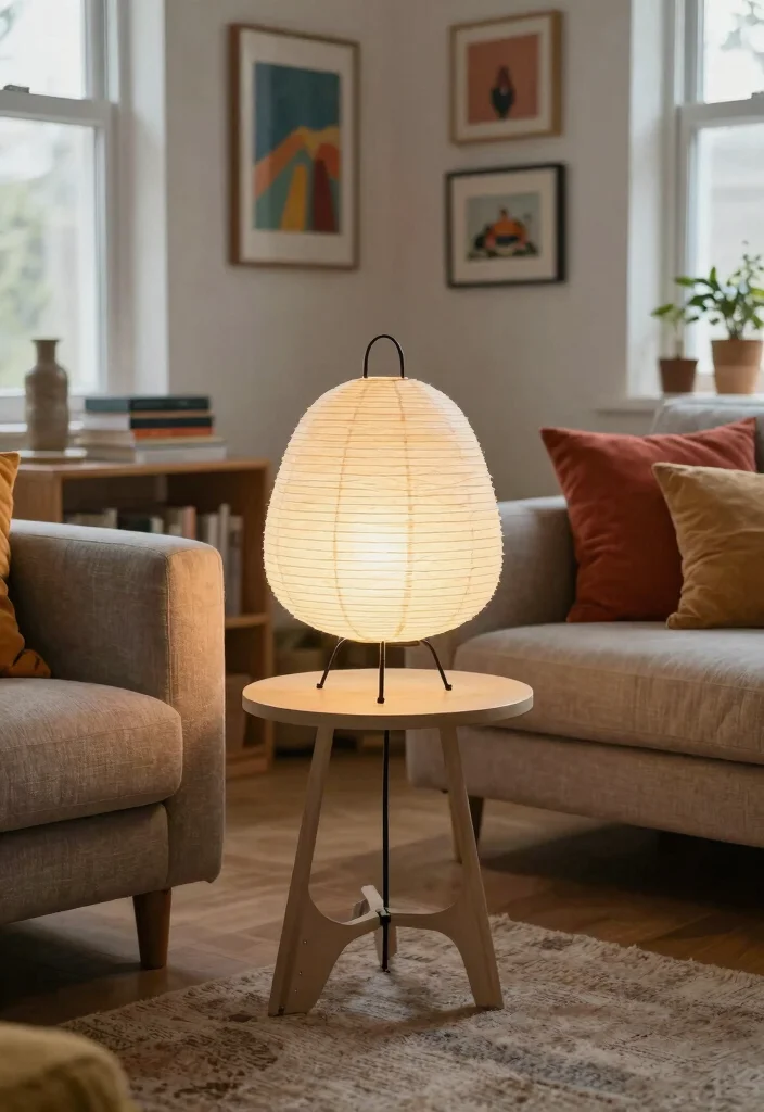 17 Lamp Living Room Ideas That Glow Beautifully - 16. Unique Recycled Paper Lamps 1