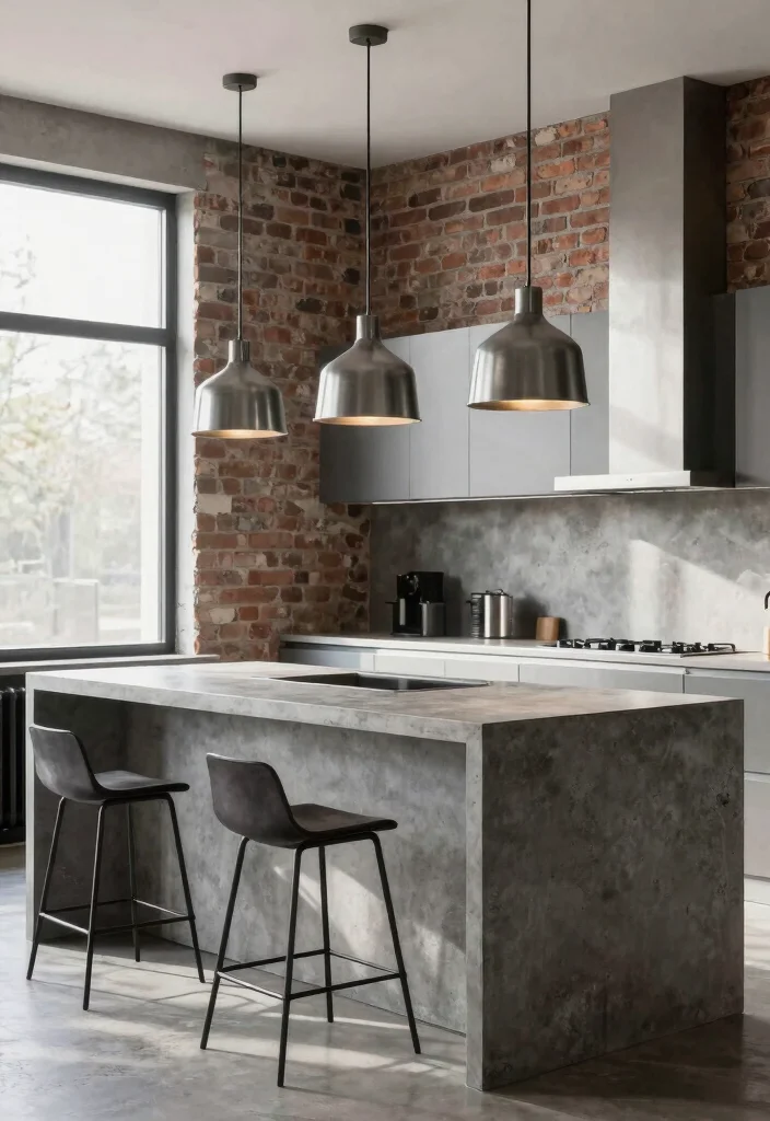 17 Pendant Ceiling Light Ideas That Feel Modern & Chic - 3. Industrial Chic with Metal Accents 1