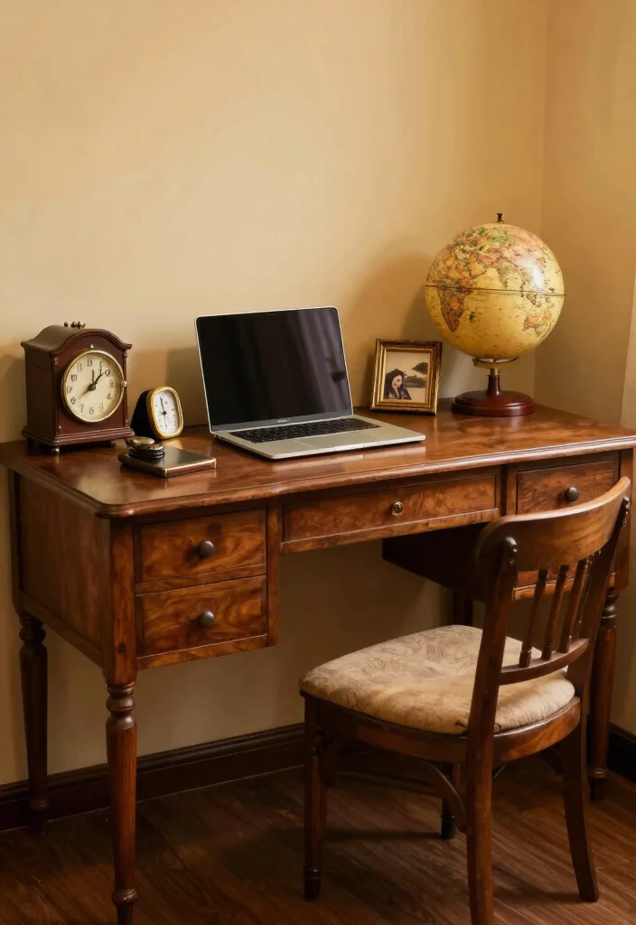 17 Programming Desk Setup Ideas That Boost Focus - 13. Vintage Vibes 1