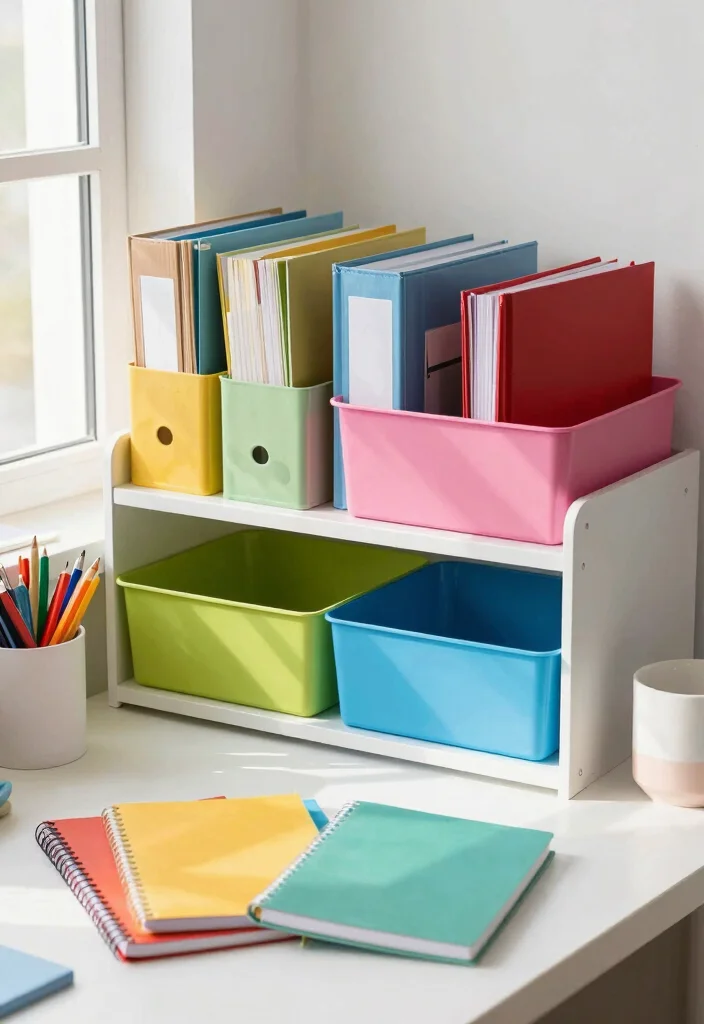 17 Programming Desk Setup Ideas That Boost Focus - 16. Color-Coded Organization 1