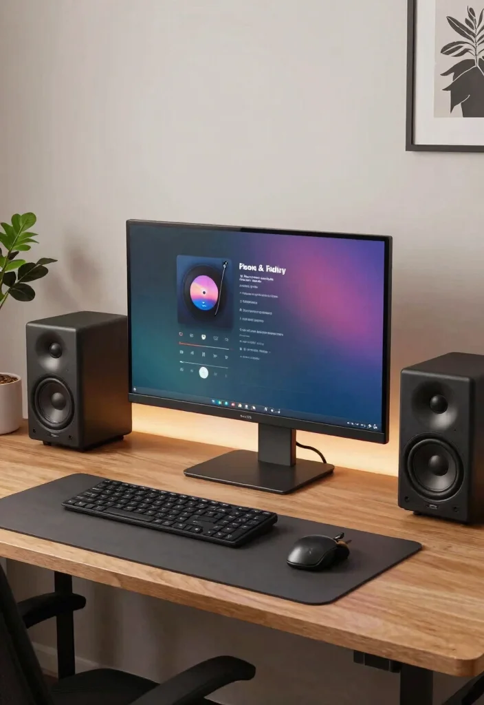 17 Programming Desk Setup Ideas That Boost Focus - 8. Soundscapes 1