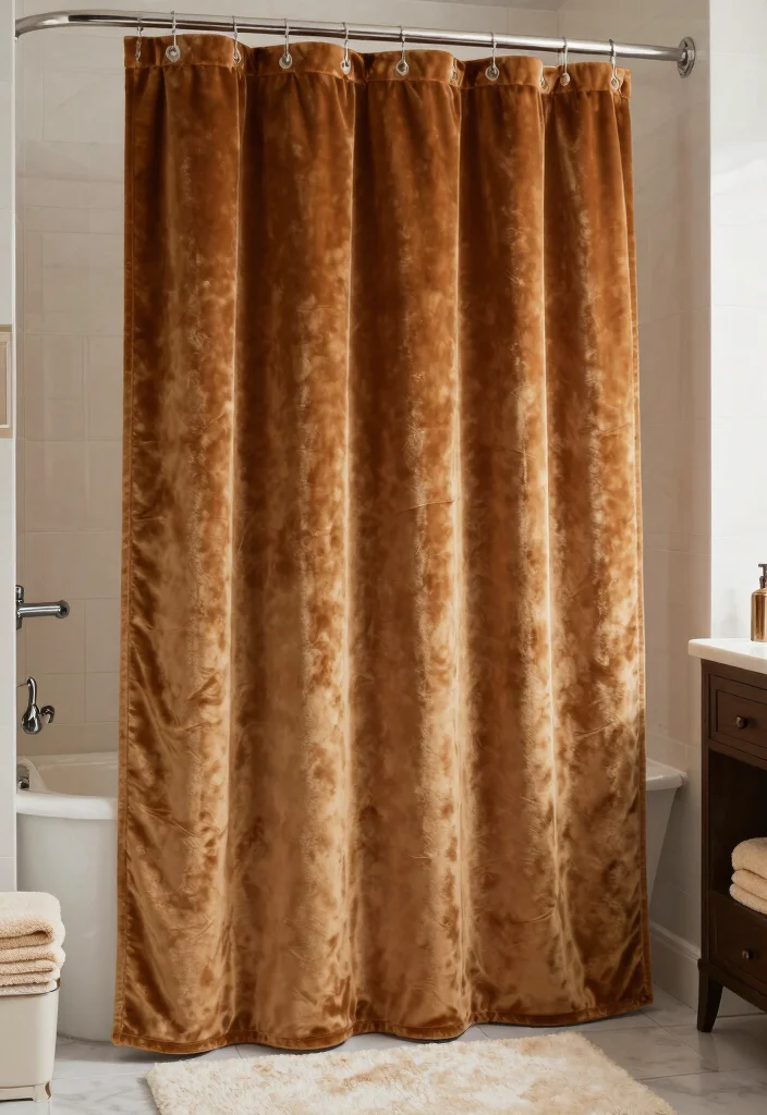 17 Using Curtains as Shower Curtains Ideas That Feel Creative - 14. Textured Fabrics for Sensory Appeal 1