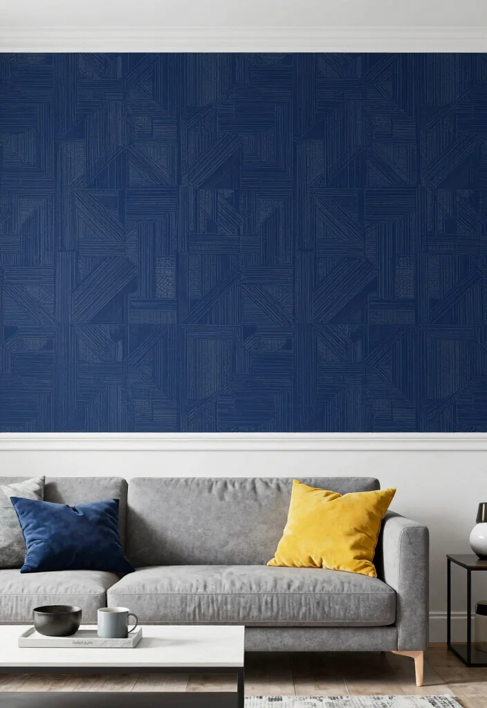 17 Wallpaper Top Half of Wall Ideas That Add Interest - 1. Geometric Patterns for a Modern Vibe 1