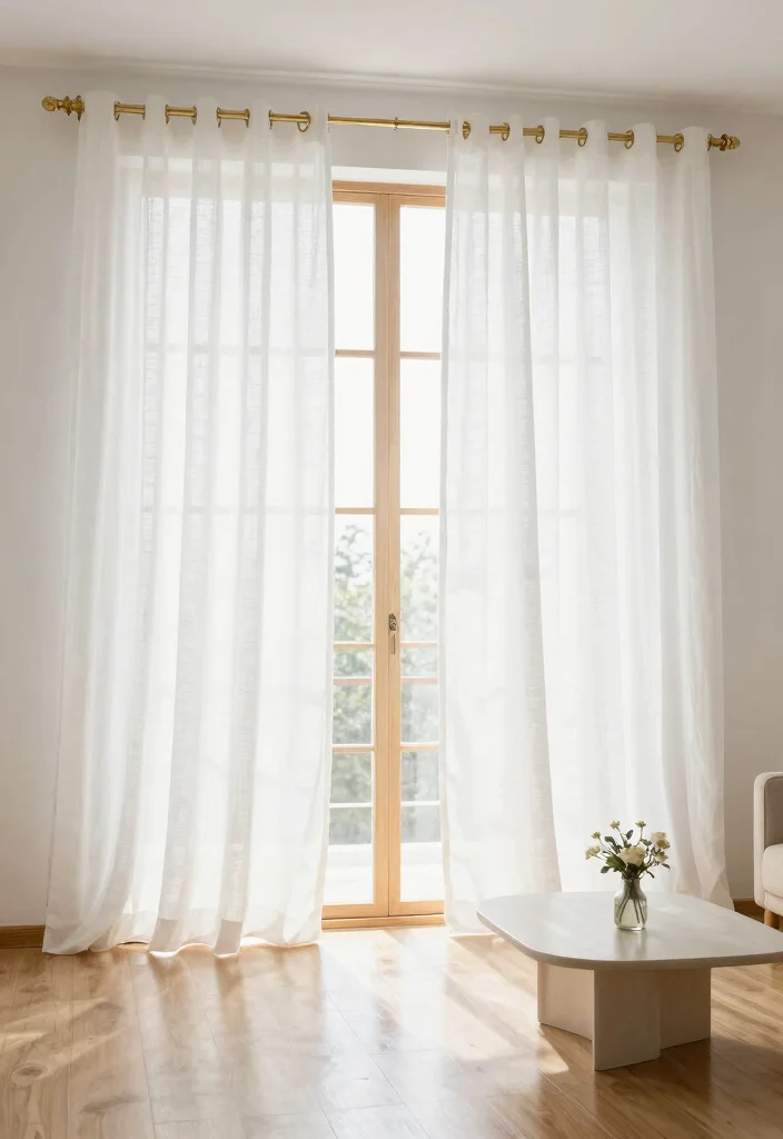 18 Curtains With Rings Ideas for an Elegant Finish - 1. Classic White Linen Curtains 1