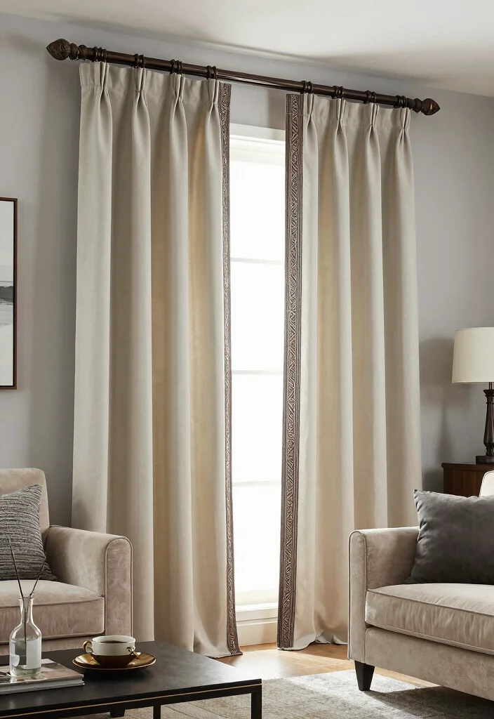 18 Curtains With Rings Ideas for an Elegant Finish - 15. Statement Curtain Rods 1