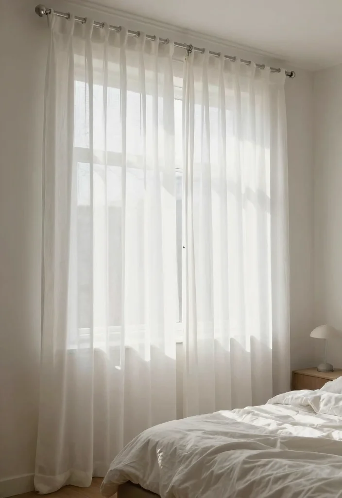 18 Curtains With Rings Ideas for an Elegant Finish - 7. Minimalist Sheer Curtains 1