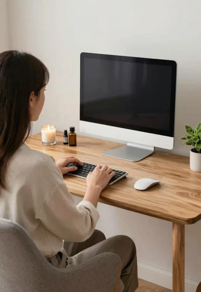 18 Girl Desk Setup Ideas That Look Cute & Organized - 17. Zen Space 1