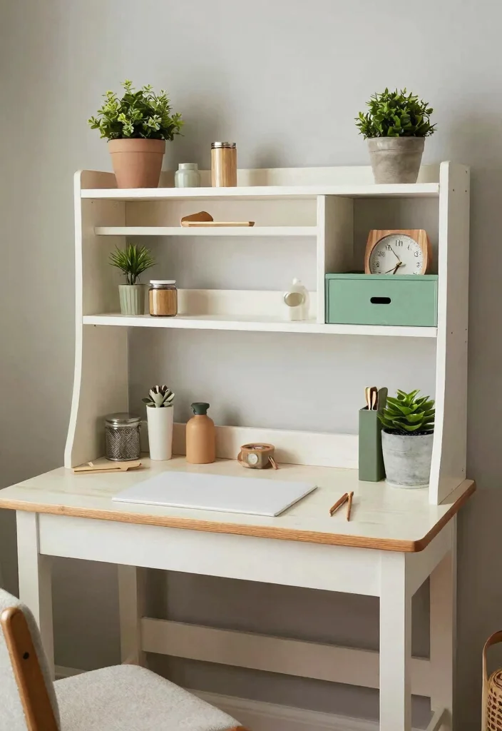 18 Girl Desk Setup Ideas That Look Cute & Organized - 18. Upcycled Creativity 1