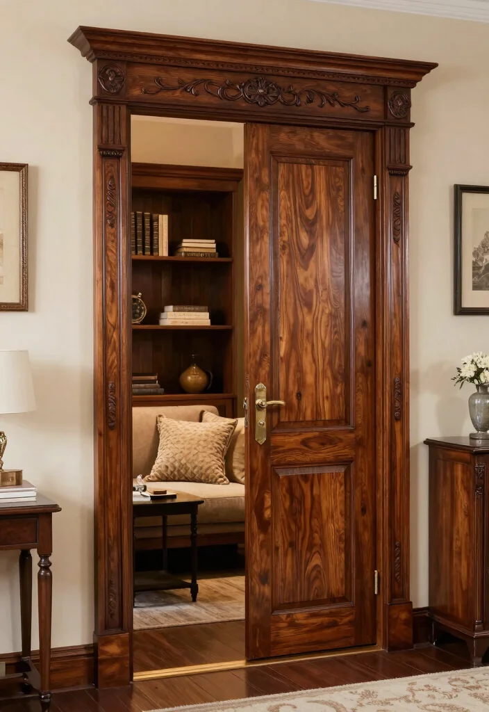 18 Hidden Bookshelf Door Ideas That Feel Magical - 1. Classic Wood Bookshelf Door 1