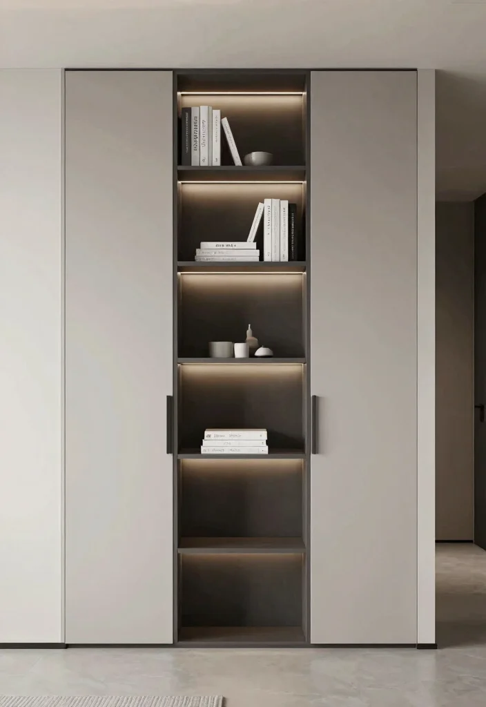 18 Hidden Bookshelf Door Ideas That Feel Magical - 3. Modern Minimalist Bookshelf Door 1