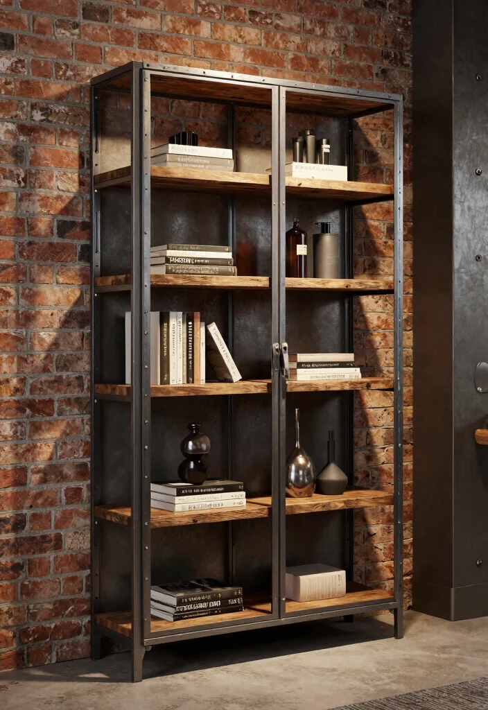 18 Hidden Bookshelf Door Ideas That Feel Magical - 5. Industrial Chic Bookshelf Door 1