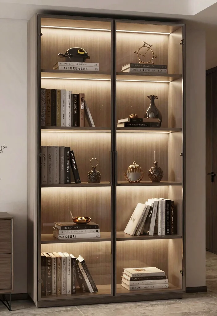 18 Hidden Bookshelf Door Ideas That Feel Magical - 7. Glass Front Bookshelf Door 1