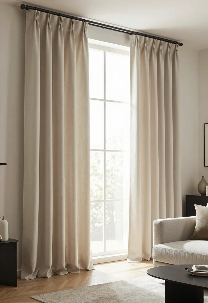 18 Living Room Curtains Ideas Modern Homes Are Loving - 17. Floor-Length Drapes 1