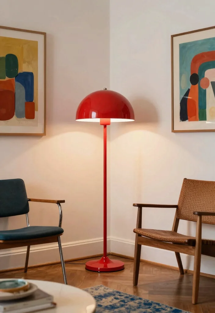 18 Red Table Lamp Ideas That Pop Boldly - 7. Modern Table Foot Lamp 1