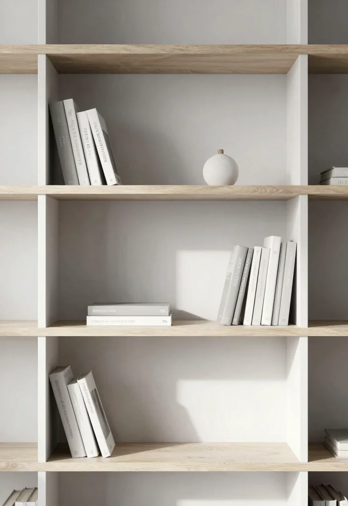 18 Simple Bookshelf Ideas That Still Look Stylish - 12. Minimalist Approach 1
