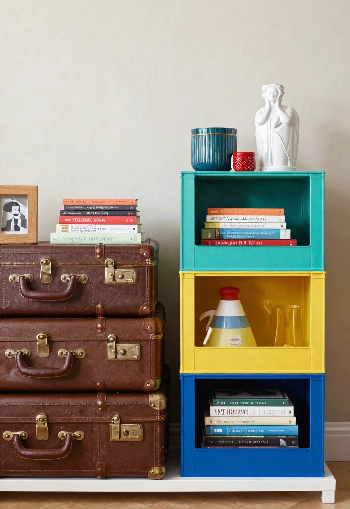 18 Simple Bookshelf Ideas That Still Look Stylish - 14. Creative Book Storage 1