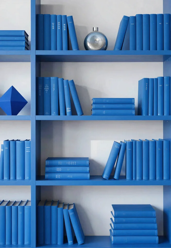 18 Simple Bookshelf Ideas That Still Look Stylish - 2. Monochromatic Magic 1