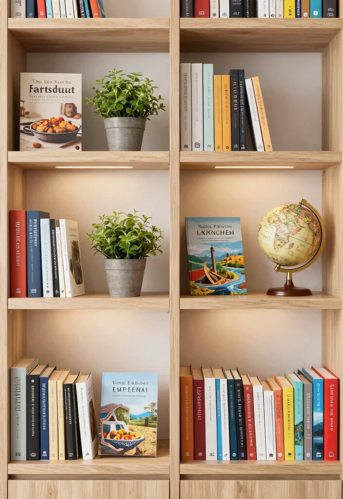 18 Simple Bookshelf Ideas That Still Look Stylish - 4. Books with Purpose 1