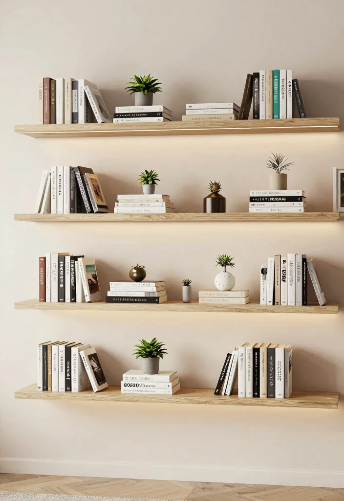 18 Simple Bookshelf Ideas That Still Look Stylish - 5. Floating Shelves 1