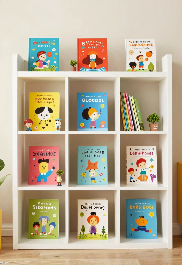 18 Simple Bookshelf Ideas That Still Look Stylish - 6. Colorful Book Covers 1