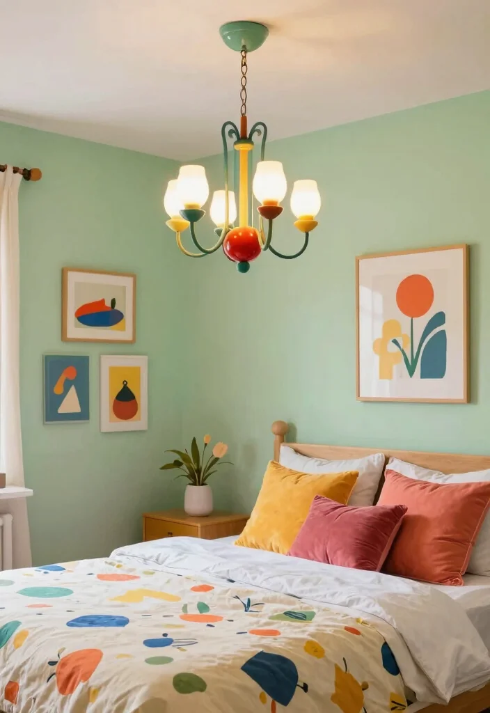 18 Small Chandelier Bedroom Ideas With Soft Sparkle - 10. Whimsical Flair 1